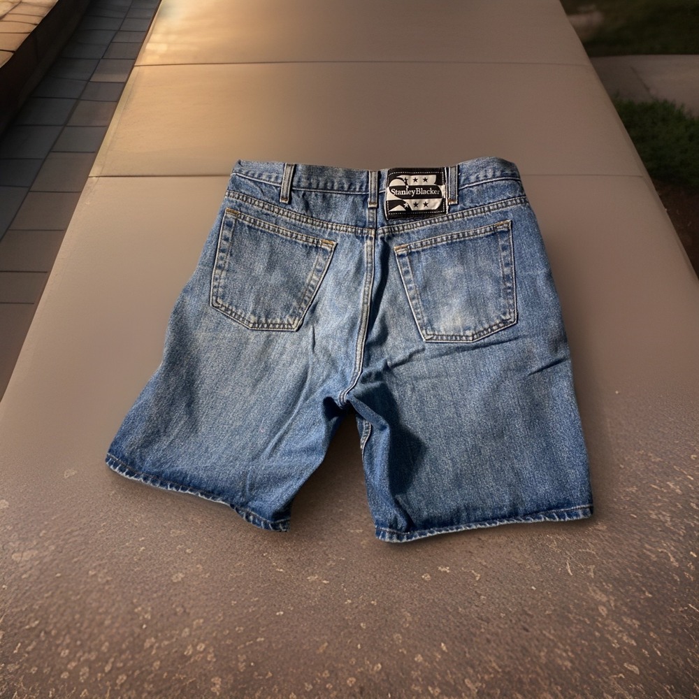 Vintage Stanley Blacker Light blue denim shorts Mens 36 Skate‎ Rare